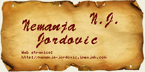 Nemanja Jordović vizit kartica